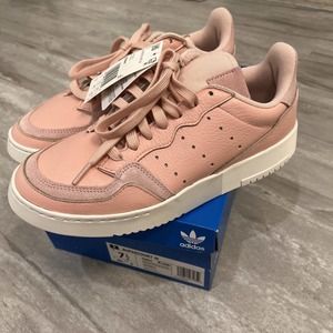 Adidas EE6044 Supercourt Woman's Pink Leather Casual Tennis Shoe Size US 7.5